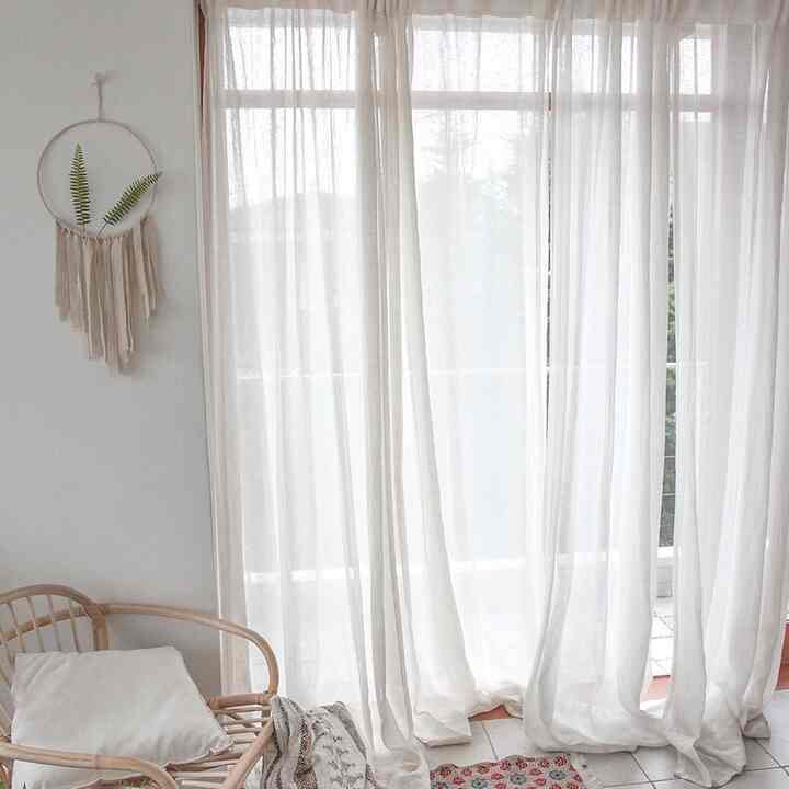 SENDY リネン ヴィンテージ カーテン［4色］