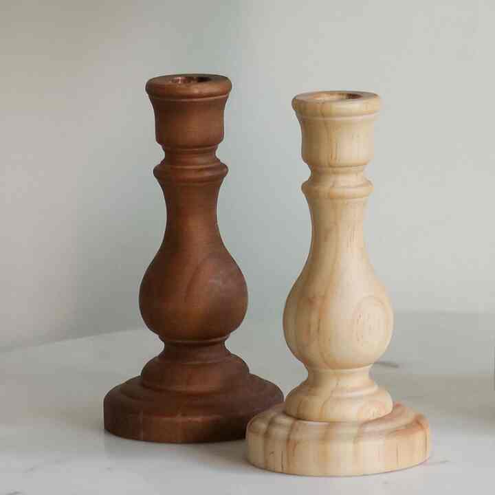 ANTIQUE WOOD キャンドルホルダー