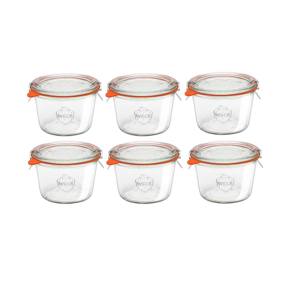 weck 몰드쉐이프370ml(741) 6p 독일 웩 밀폐용기 클립+고무링 세트상품
