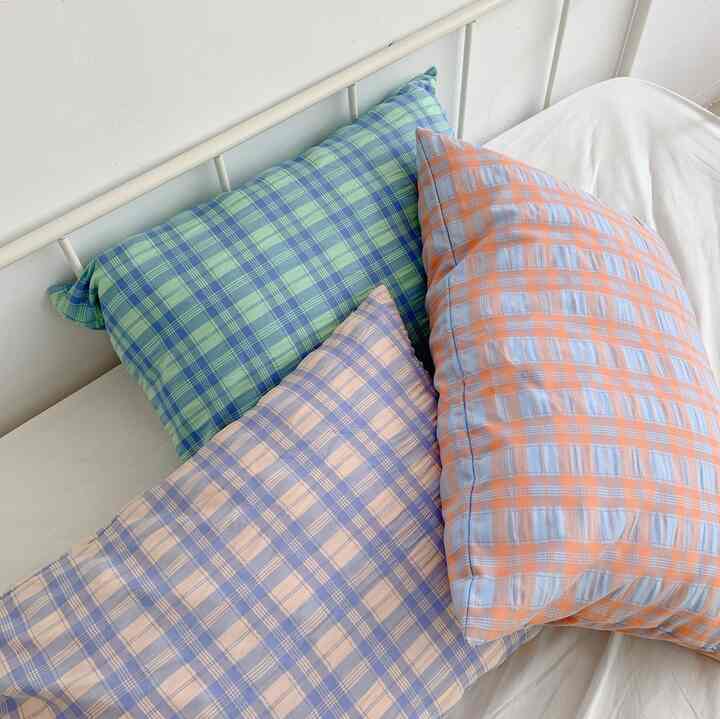 ヴィンテージ チェック 枕カバー［8色］