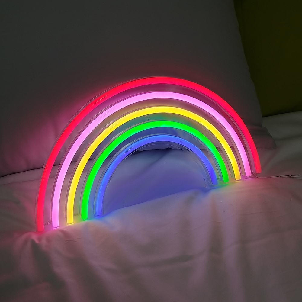레이스빈 LED 네온사인 무지개 레인보우 네온조명 인테리어 무드등 조명