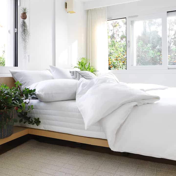 100綿 800T 純綿ホワイト ホテル式 布団セット［4サイズ］