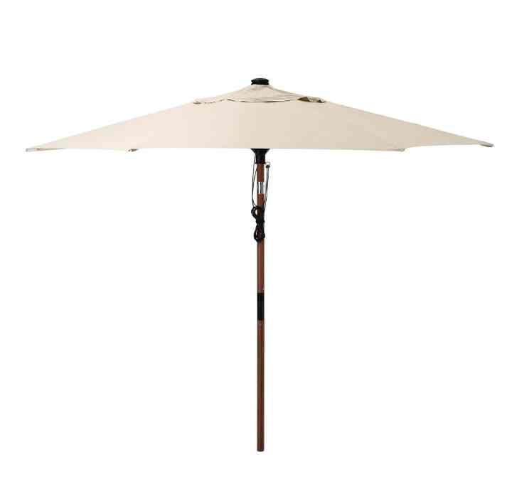 BETSÖ / LINDÖJA, Tenda payung, cokelat efek kayu/hitam, 300 cm