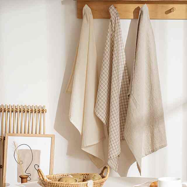 クリームベージュ キッチンクロス［3色］