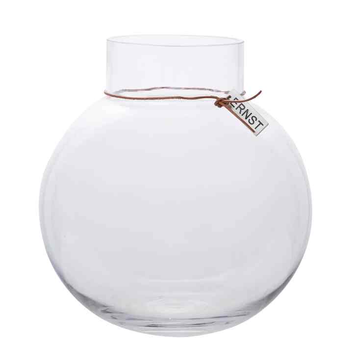 ガラス 花瓶 H22cm Ø21cm clear