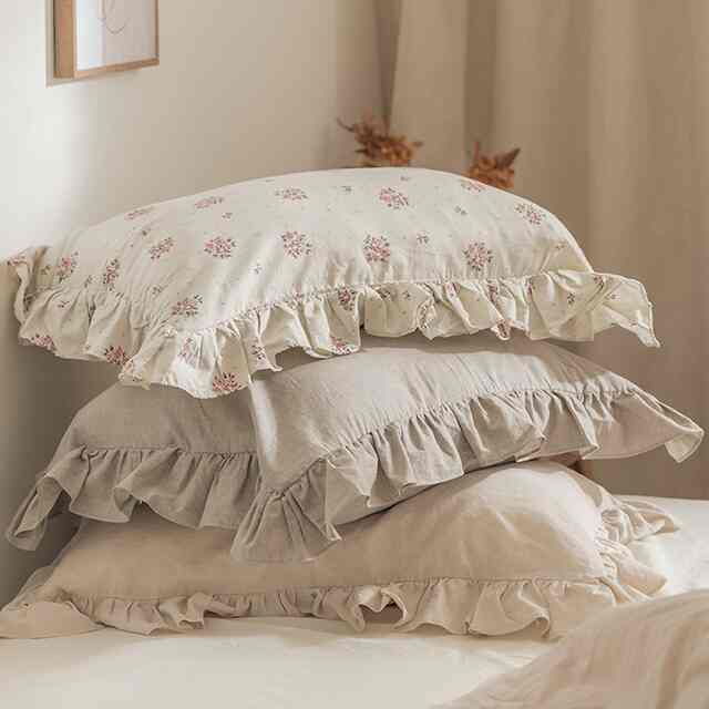 枕カバー ナチュラル フリル ピローカバー