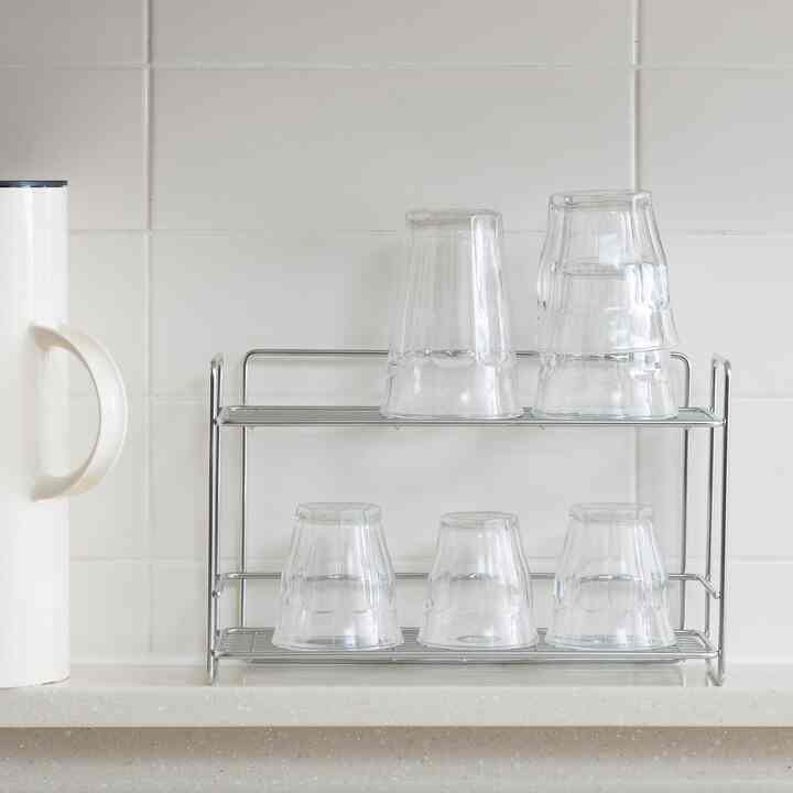 ステンレスワイヤー2段シェルフ