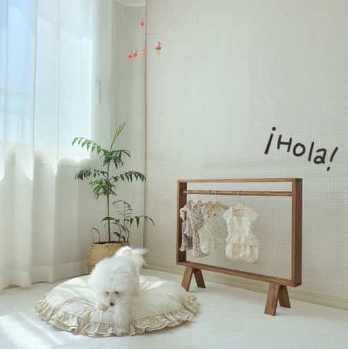 iHola 1Step ペット用品 洋服ハンガーラック［2色］