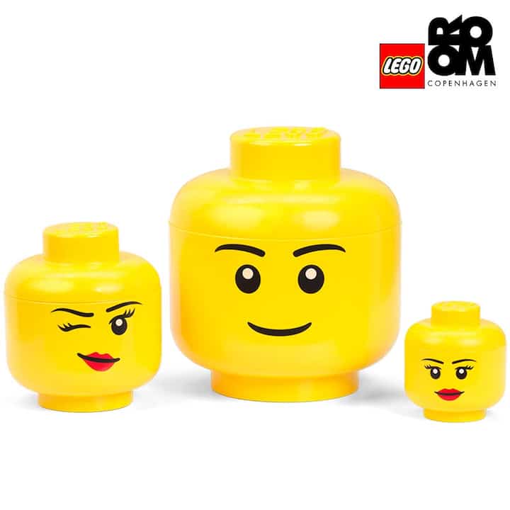 レゴ 顔型 収納ボックス ストレージヘッド 6セット: L x 2、S x 2、ミニ x 2