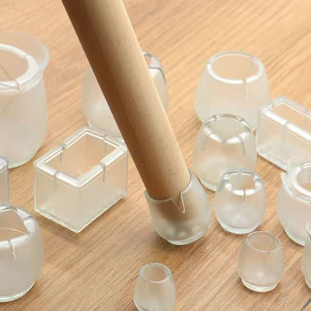 半透明 椅子脚カバー 円形 4個入［4サイズ］