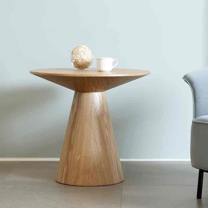 カーヴィ ラウンド テーブル アッシュ ウッド