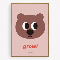 BEAR GROWL 곰 일러스트 아트포스터 (060)