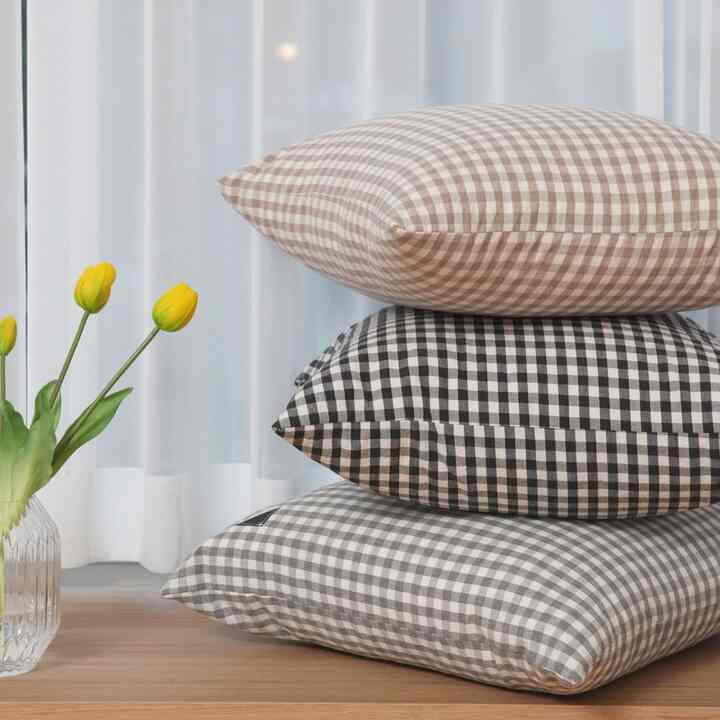 ギンガムチェック クッションカバー［3色］