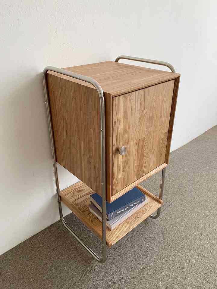 キューブ ステンレス サイドテーブル