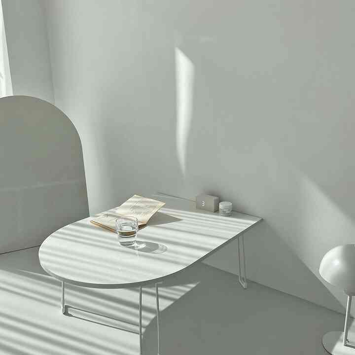 U 半楕円形 折りたたみローテーブル［2色・5種］