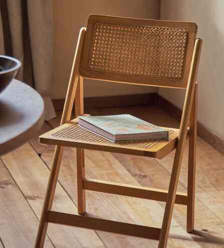 ラタン＆ウッド フォールディングチェア