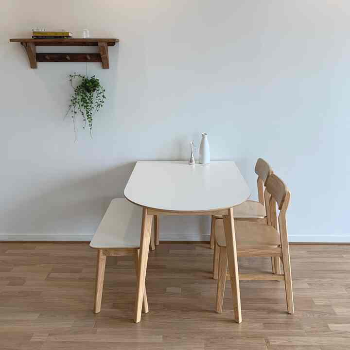 HALF MOON 半楕円形 テーブル 120cm［2色］