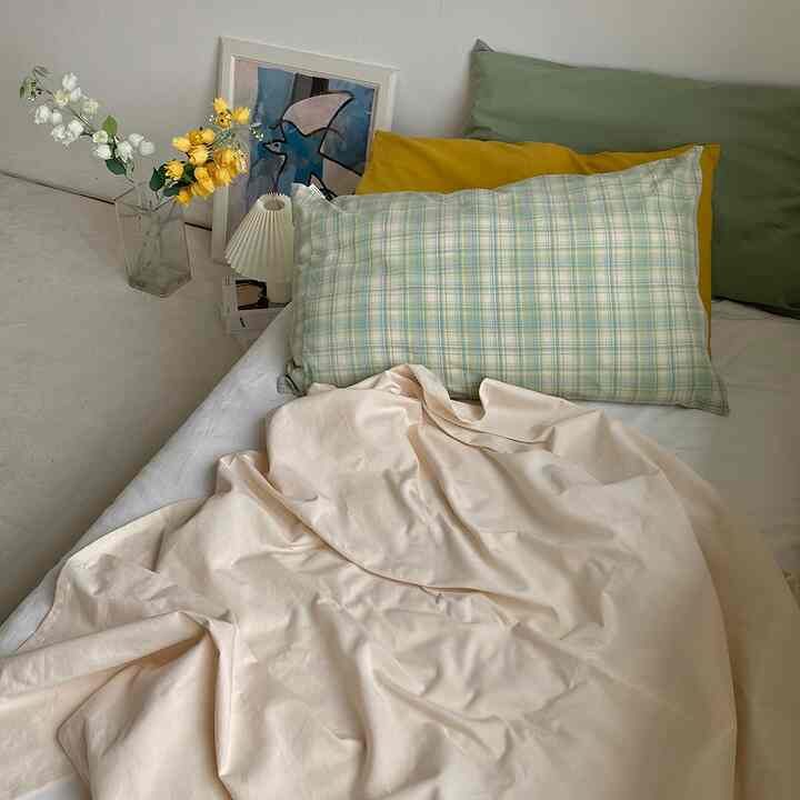 フローレンス チェック枕カバー［2色・3サイズ］