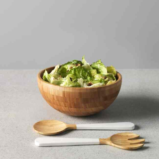 BLANDA MATT, Mangkuk saji, bambu, 28 cm