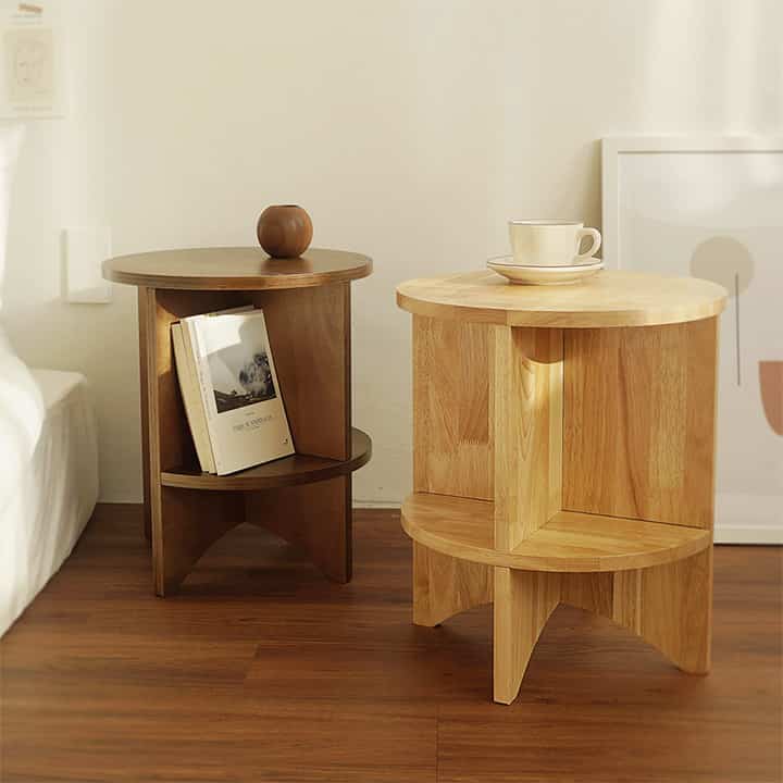 ウッド サイドテーブル［2色］
