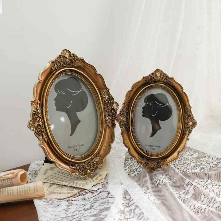 欧風クラシック アンティーク額 卓上・壁掛け兼用［2サイズ］