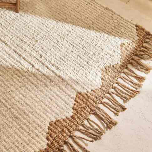 フリンジ付きジュートラグ［3サイズ］