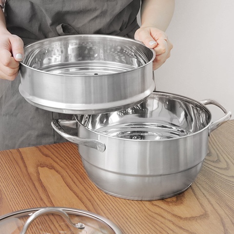 압력솥·찜솥 > 바닥3중 인덕션 스텐 미니 찜솥 양수 24cm | 오늘의집 쇼핑
