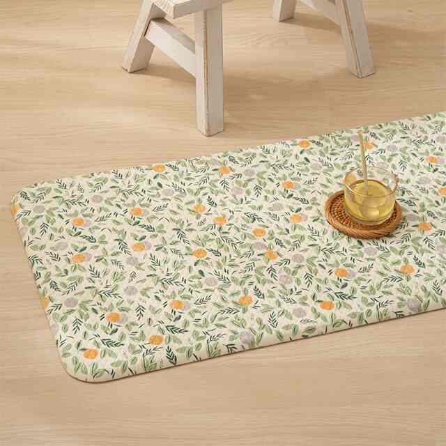 オレンジガーデン 両面クッション キッチンマット