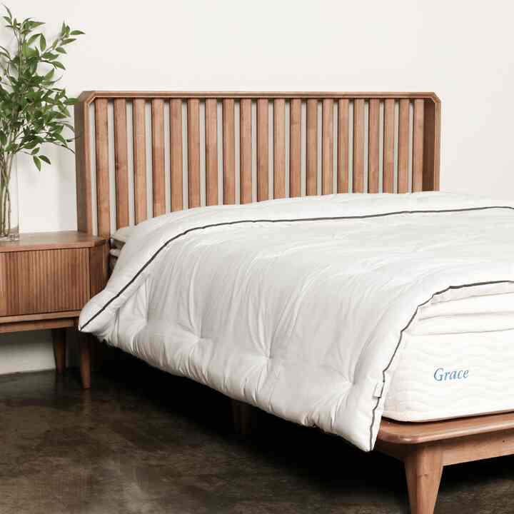 レイン ステージタイプ 無垢材ベッドフレーム［2色・2種・4サイズ］