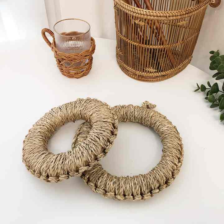 ラタン 水草 鍋敷き［2サイズ］