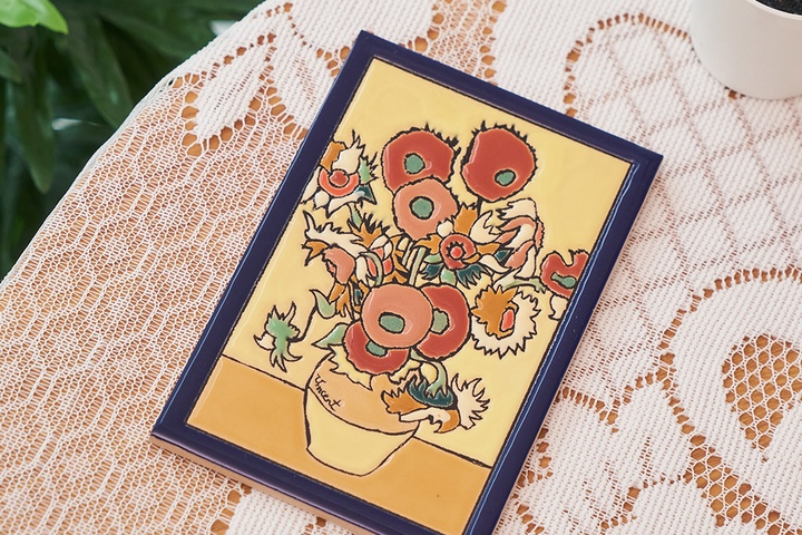 그림·사진 > 빈센트 반 고흐 핸드프린팅 스페니쉬 아트 타일 - 썬플라워 A (10x15cm) | 오늘의집 쇼핑 빈센트 반 고흐 핸드프린팅 스페니쉬... 