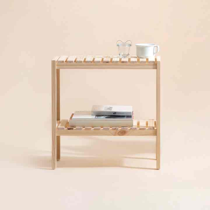 ナチュラルウッド　2段ラック