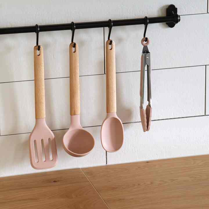 Neo ウッディピンク シリコン調理器具 4P Aセット