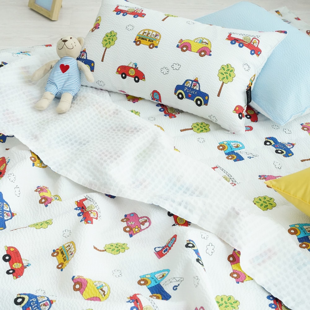 낮잠이불·담요 > 면 리플 여름 낮잠이불세트 / 썸머붕붕 | 오늘의집 쇼핑