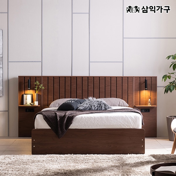 오늘의집 삼익가구 레온 프리미엄 빅수납 호텔 침대(매트포함) SS/Q/K/LK