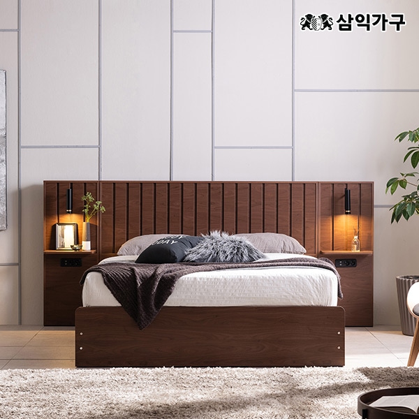 삼익가구 레온 프리미엄 빅수납 호텔 침대(매트포함) SS/Q/K/LK