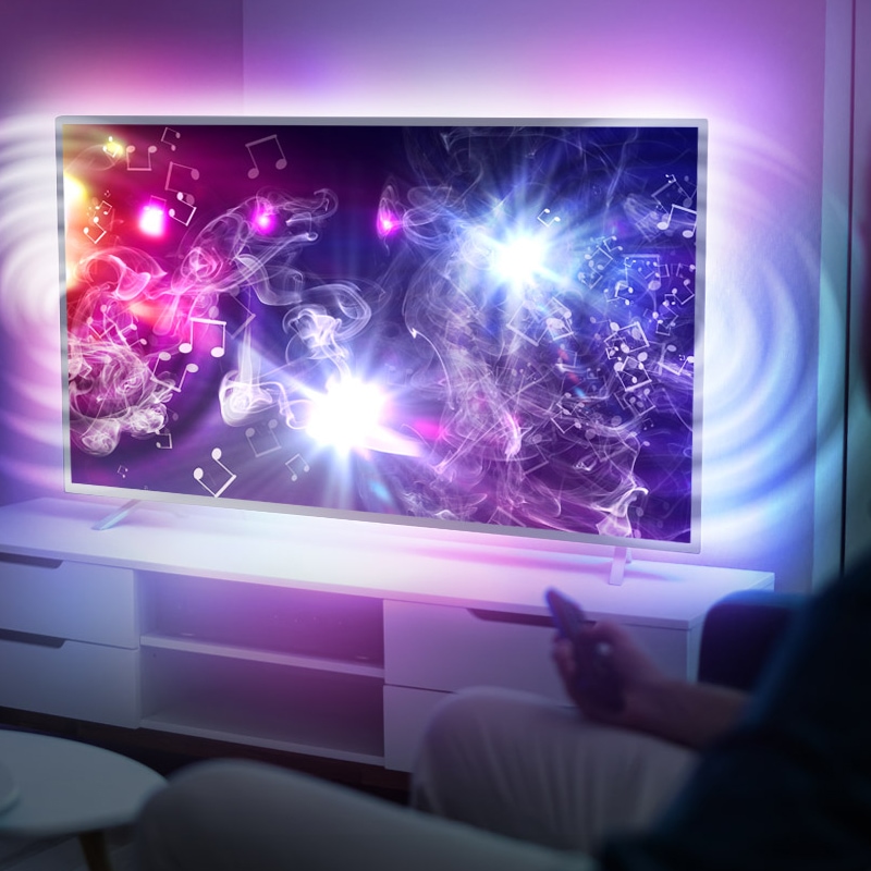 밝히는가온 유선 LED RGB 컬러뮤직 라인 무드등 조명(리모컨형)_2sizes