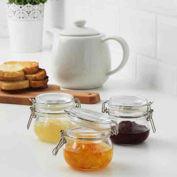 KORKEN コルケン ふた付き容器, クリアガラス［5サイズ］