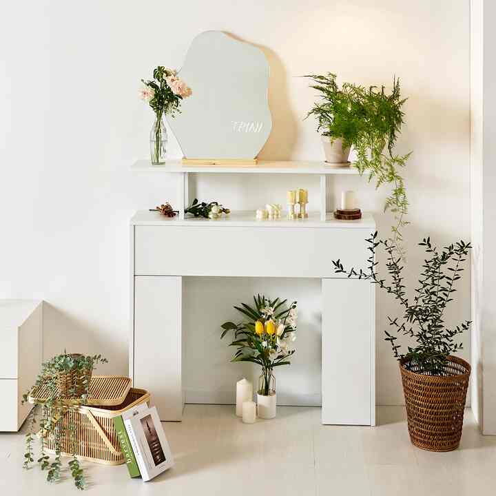 マントルピース コンソール 飾り棚 ホワイト L