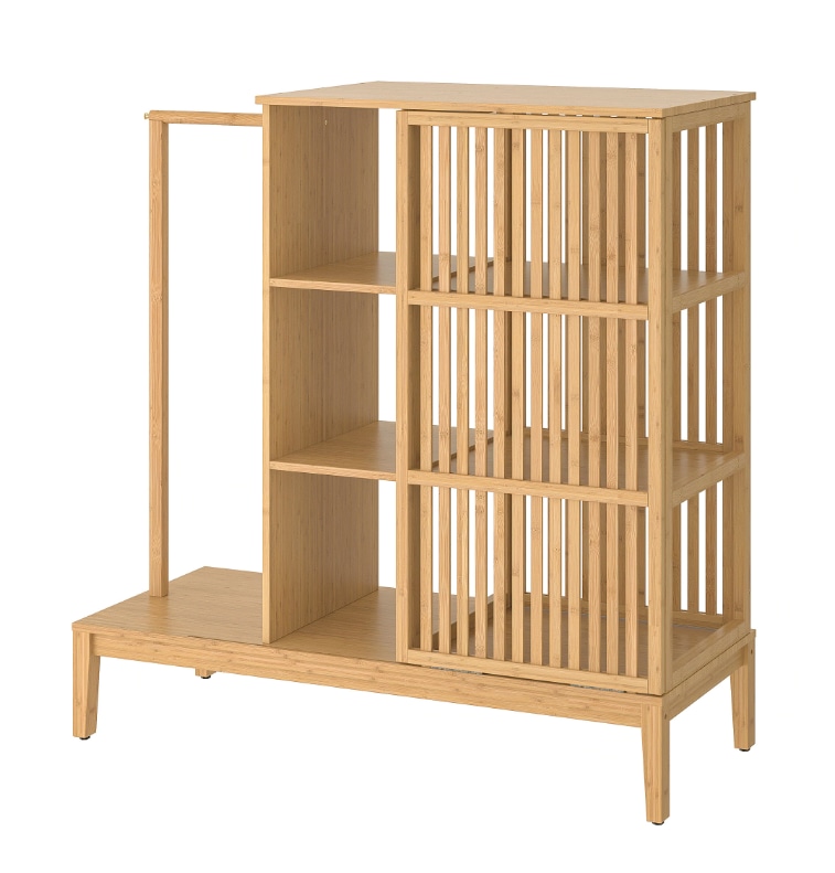 IKEA NORDKISA ノールドシーサ オープンワードローブ 引き戸付き 