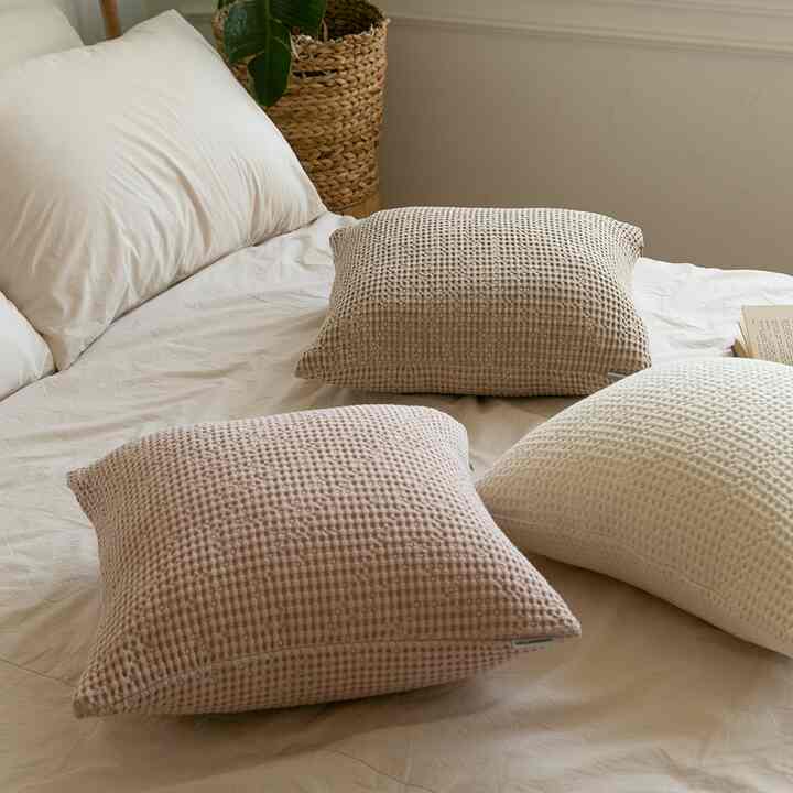 ODE CATIONIC modal waffle クッションカバー［6色・4サイズ］