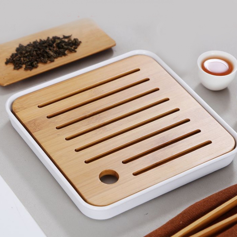 도토로 정사각 다기트레이 차판(20cm)/ 퇴수기 다도 찻상