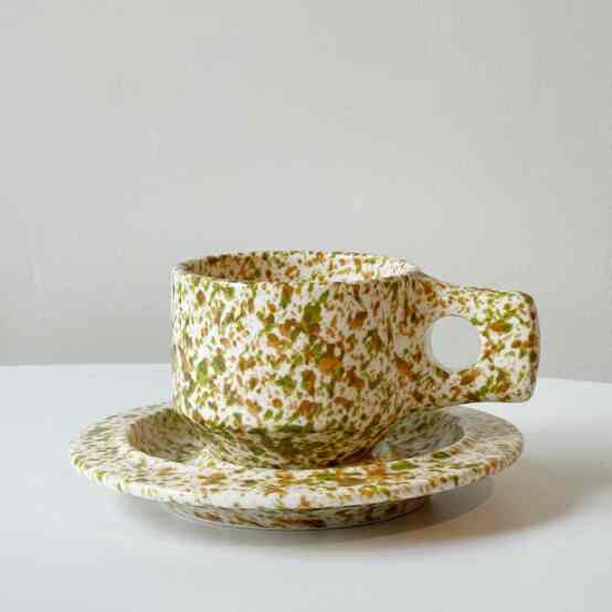 Splash Line Flat カップ＆ソーサー セット Willow