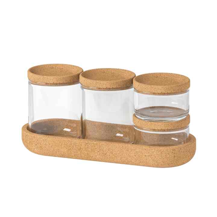 SAXBORGA サクスボルガ ふた付き容器＆トレイ 5点セット