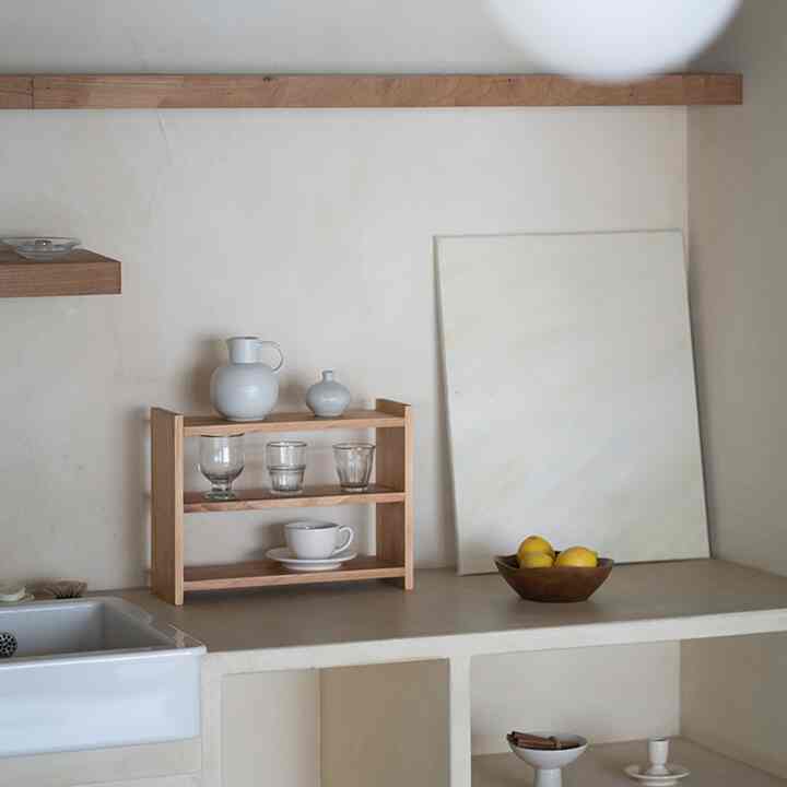 木製3段キッチンラック