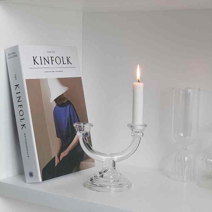 ガラス スタンド キャンドルホルダー