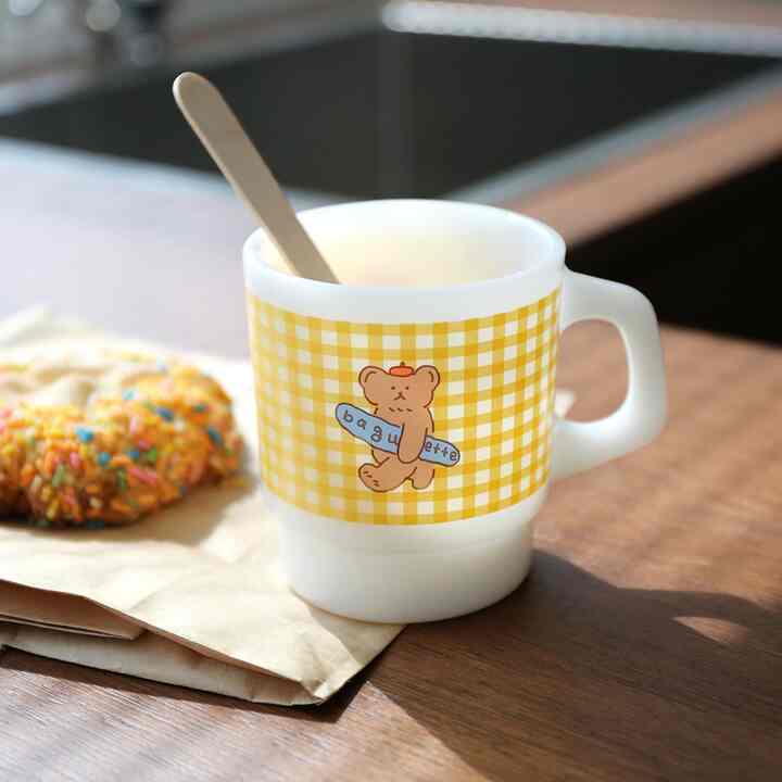 ミルクグラスカップ［4色］