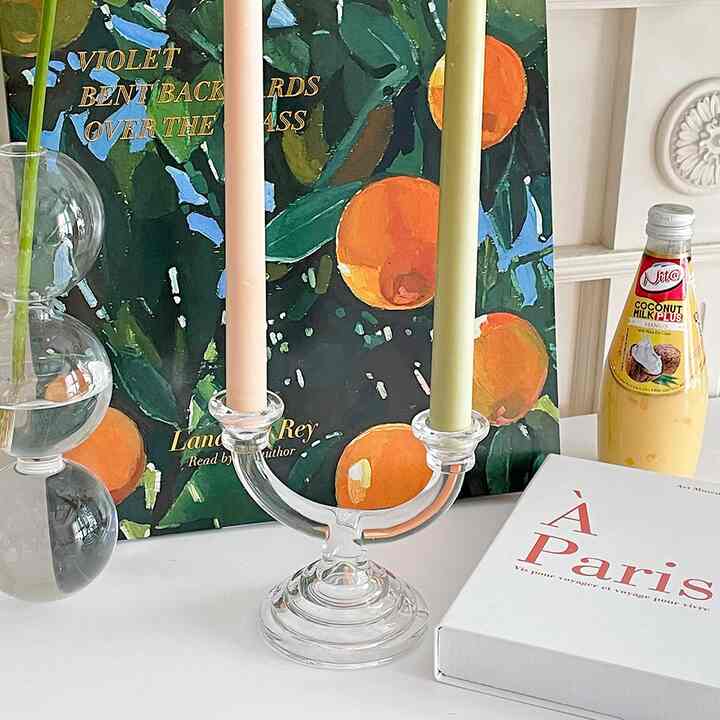 ガラスキャンドルホルダー