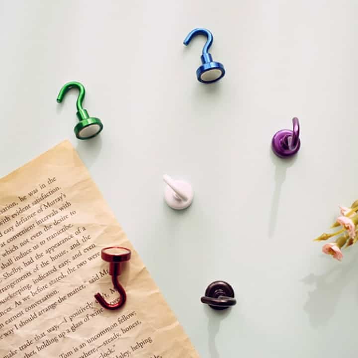 カラーマグネットフック［6色］