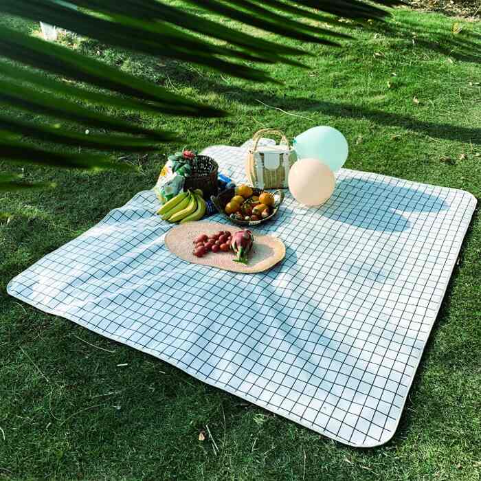 両面防水 チェック レジャーシート［6色・2サイズ］